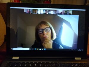 Annegret Lang und Martin Rosemann treffen sich im Digitalen Wohnzimmer