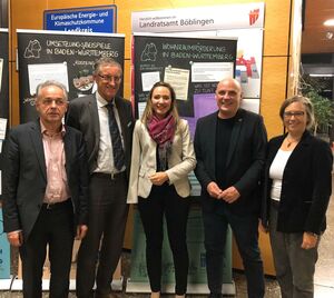 Dr. Tobias Brenner, Roland Bernhard, Jasmina Hostert, Daniel Born MdL und Anja Dargatz (v.l.n.r.).